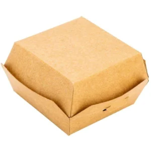 Hot Selling Wholesale Custom Kraft Paper Burger Box Hamburger Box Take Fast Food Out to Go Container