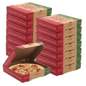Custom Box for Pizza Eco Friendly Brown Corrugated Kraft 8'' 12'' 14'' 16'' Pizza Boxes with logo