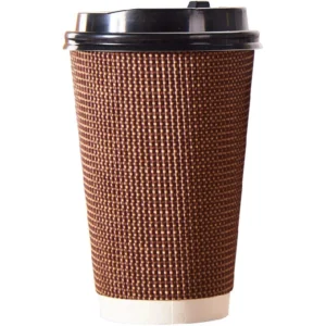 4oz 8oz 12oz 16oz Disposable Eco Friendly Ripple/double Wall Insulated Hot Coffee Paper Cups with Lid